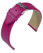 EULIT horlogeband - leer - 18 mm - roze - metalen gesp