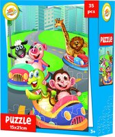 Toy Universe Legpuzzel Junior Karton Blauw 35 Stukjes