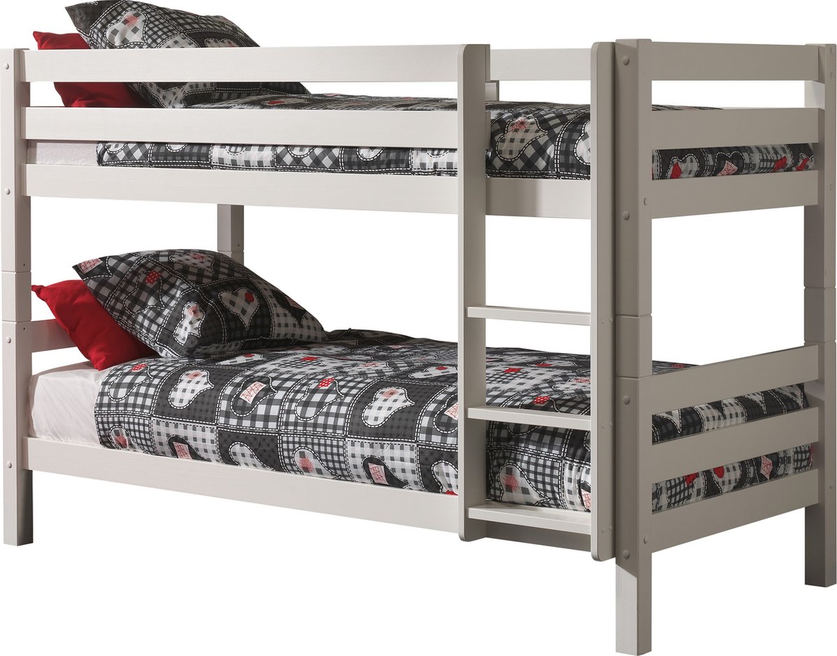 Vipack Stapelbed Pino 140 cm hoog - 90 x 200 cm - wit
