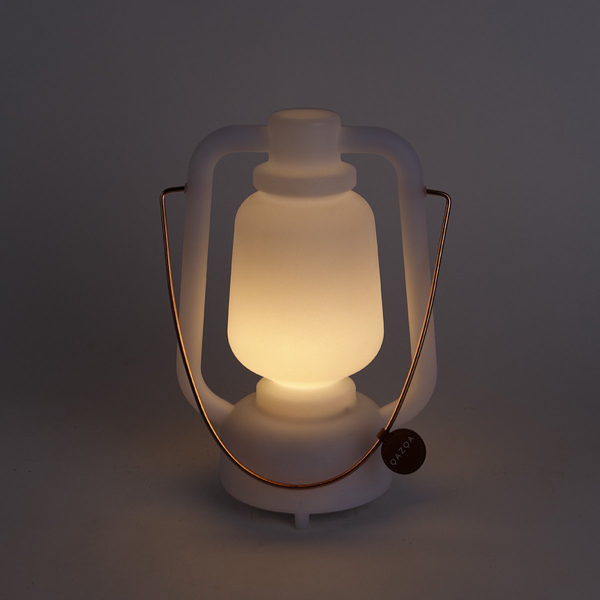 QAZQA storm - Design LED Dimbare Tafellamp met Dimmer - 1 lichts - H 30 cm  - Wit -... | bol.com