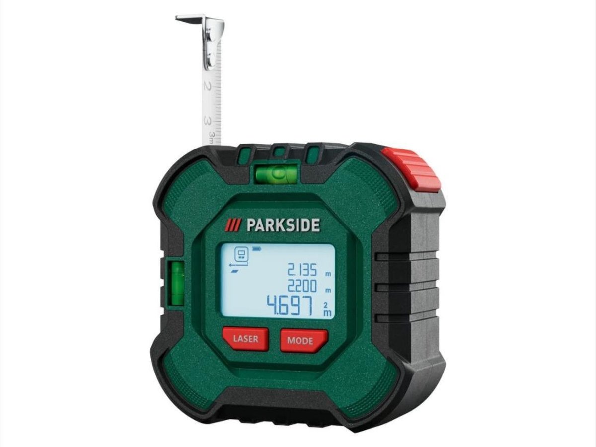 PARKSIDE® Laser-afstandsmeter met rolmaat - 50 meter - Rolbandmaat met  automatisch... | bol.com