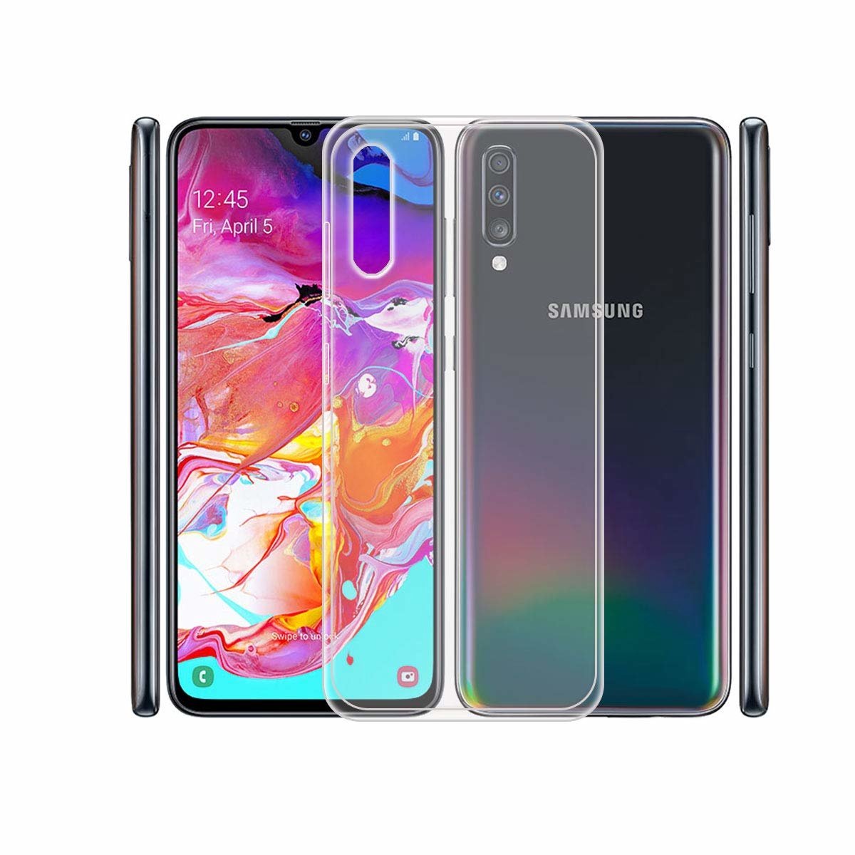 Ntech Hoesje Geschikt Voor Samsung Galaxy A70/A70s TPU Back hoesje - Transparant