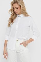 Jacqueline de Yong Blouse Jdymio L/s Shirt Wvn Noos 15149877 White Dames Maat - W44