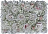 Flowerwall, 4x panelen kunstbloemen decoratie KS155014