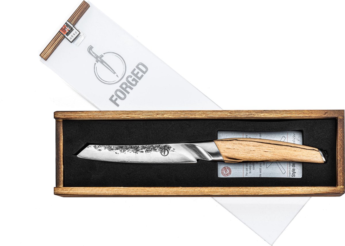 Forged Katai Universeel mes 12cm - VG10 Staal - In Houten Giftbox