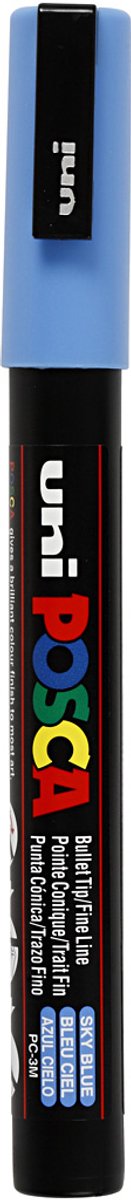 Posca Marker, afm PC-3M, lijndikte 0,9-1,3 mm, fijn, hemelsblauw, 1 stuk