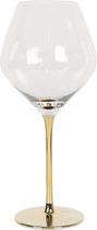 Clayre & Eef Witte Wijnglas Ø 10*24 cm Transparant Glas Rond Witte Wijn Glas Drinkglas