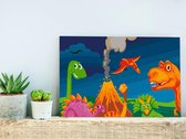Doe-het-zelf op canvas schilderen - Dinosaur World-60x40