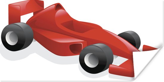 Poster Formule 1 Voiture de course rouge 