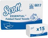 Scott Essential vouwhanddoek klein 1-laags wit (21 x 20 cm)