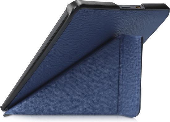 kwmobile e-reader hoesje geschikt voor Kobo Forma hoes - Ereader flip case met standaard - E reader cover van kunstleer - In donkerblauw van Merkloos — afbeelding 2
