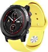 Siliconen Smartwatch bandje - Geschikt voor  Xiaomi Amazfit Stratos sport band - geel - Horlogeband / Polsband / Armband