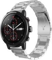Stalen Smartwatch bandje - Geschikt voor  Xiaomi Amazfit Stratos stalen band - zilver - Horlogeband / Polsband / Armband