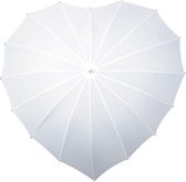 Impliva - Hartvormige Paraplu - UV-Bescherming - Ø 84 cm - Wit