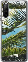 6F hoesje - geschikt voor Sony Xperia 10 III -  Transparant TPU Case - Palms #ffffff