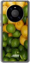 6F hoesje - geschikt voor Huawei P40 Pro -  Transparant TPU Case - Lemon & Lime #ffffff