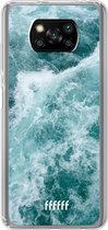 6F hoesje - geschikt voor Xiaomi Poco X3 Pro -  Transparant TPU Case - Whitecap Waves #ffffff