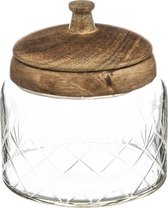 Secret de Gourmet Glazen voorraadpotten met houten deksel - Small - Decoratief & Met deksel