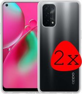 Oppo A74 5G Hoesje Silicone Case - Oppo A74 5G Case Transparant Siliconen Hoes - Oppo A74 5G Hoes Cover - Transparant - 2 Stuks