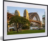 Cadre photo - Sydney Harbour Bridge en Australie dans le cadre photo du soir 60x40 cm - Affiche sous cadre (Décoration murale salon / chambre)