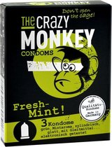The Crazy Monkey Condooms Fresh-Mint Groen