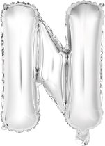 Amscan Letterballon N Folie 34 Cm Zilver