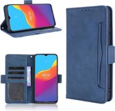 Voor Ulefone Note 10 Huid Voelen Kalf Patroon Horizontale Flip Lederen Case met Houder & Kaartsleuven & Fotolijst (Blauw)