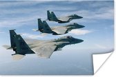 Poster Drie militaire vliegtuigen in de lucht - 30x20 cm