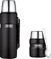 Thermos King thermosfles + lunchpot - Zwart - Set