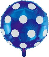 Wefiesta Folieballon Stippen 46 Cm Donkerblauw/wit