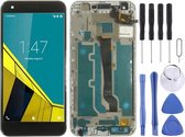Lcd-scherm en digitizer volledige montage met frame voor Vodafone Smart Ultra 6 VF-995N VF995N (zwart)
