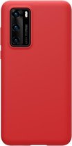 Voor Huawei P40 NILLKIN Feeling Series schokbestendige vloeibare siliconen beschermhoes (rood)