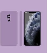 Voor OnePlus 8 Pro effen kleur imitatie vloeibare siliconen rechte rand valbestendige volledige dekking beschermhoes (paars)