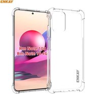 Voor Redmi Note 10 4G / Note 10s Hat-Prince ENKAY Clear TPU Soft antislip Cover Shockproof Case