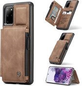 Voor Samsung Galaxy S20 + CaseMe C20 multifunctionele pc + TPU beschermhoes met houder & kaartsleuf & portemonnee (bruin)
