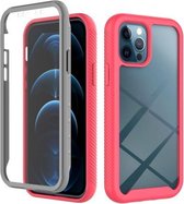 Sterrenhemel Solid Color-serie schokbestendige pc + TPU-hoes met PET-folie voor iPhone 12/12 Pro (rosérood)