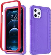 Diamond Texture 360 graden all-inclusive schokbestendig skidproof TPU-hoesje voor iPhone 12 mini (paars)