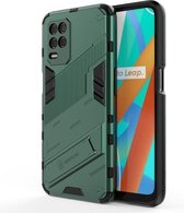 Voor OPPO Realme V13 5G Punk Armor 2 in 1 PC + TPU schokbestendig hoesje met onzichtbare houder (groen)