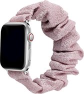 Scrunchie bandje compatibel met Apple Watch 41/40/38 mm, Lavendel/Roze, polsmaat M/L