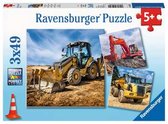 Véhicules de chantier - Ravensburger Puzzle - 3X49 pièces