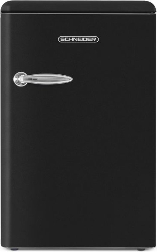 Koelkast: ​SCHNEIDER CONSUMER SCTT115VB combi-koelkast Vrijstaand 109 l E Zwart, van het merk Schneider Comsumer