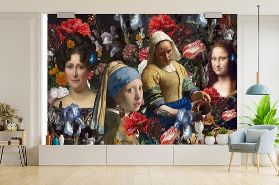 Papier peint - Collage de Papier peint photo - Peinture - Maîtres anciens - Fleurs - Largeur 360 cm x Hauteur 240 cm