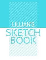 Lillian's Sketchbook: Personalized blue sketchbook with name