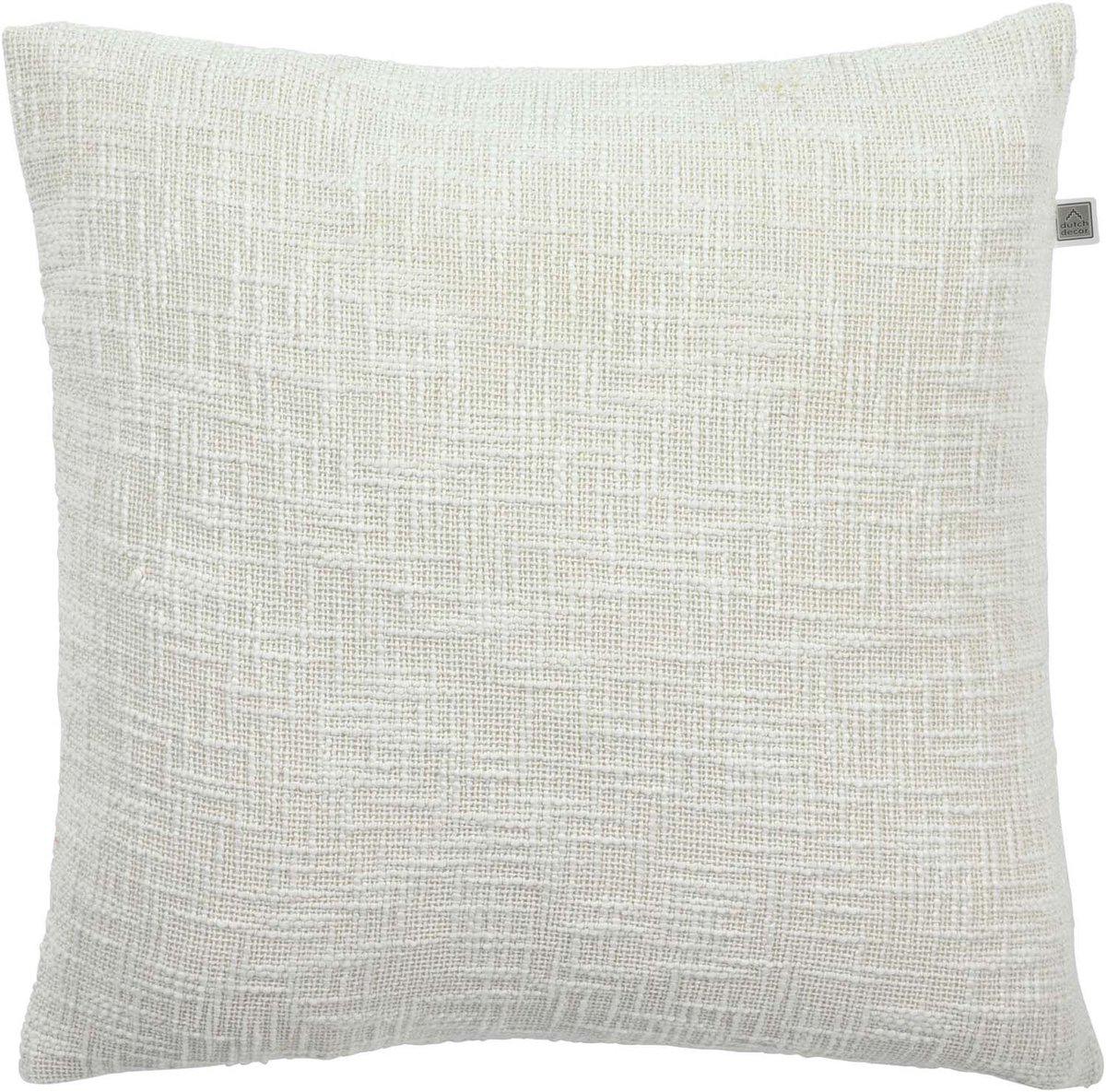 Dutch Decor SARA - Kussenhoes ivoor 45x45 cm - wit - met rits
