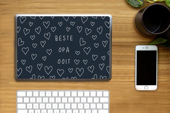 Sticker pour ordinateur portable - 11,6 pouces - Proverbes - Cadeau de la Vaderdag - Grand-père - Citation - Meilleur grand-père de tous les temps - 30x21cm - Autocollants pour ordinateur portable - Peau pour ordinateur portable - Housse