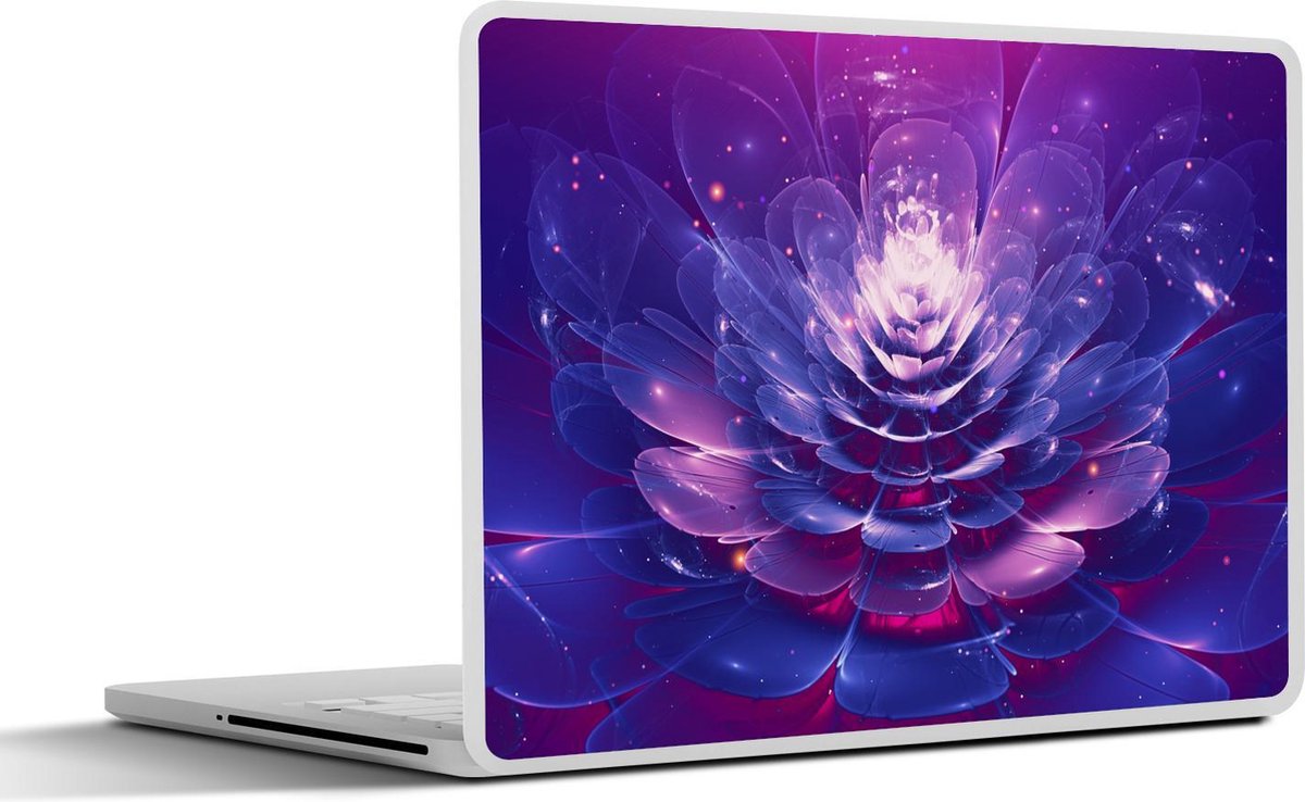 Laptop sticker - 15.6 inch - Bloem - Licht - Abstract - 36x27,5cm - Laptopstickers - Laptop skin - Cover