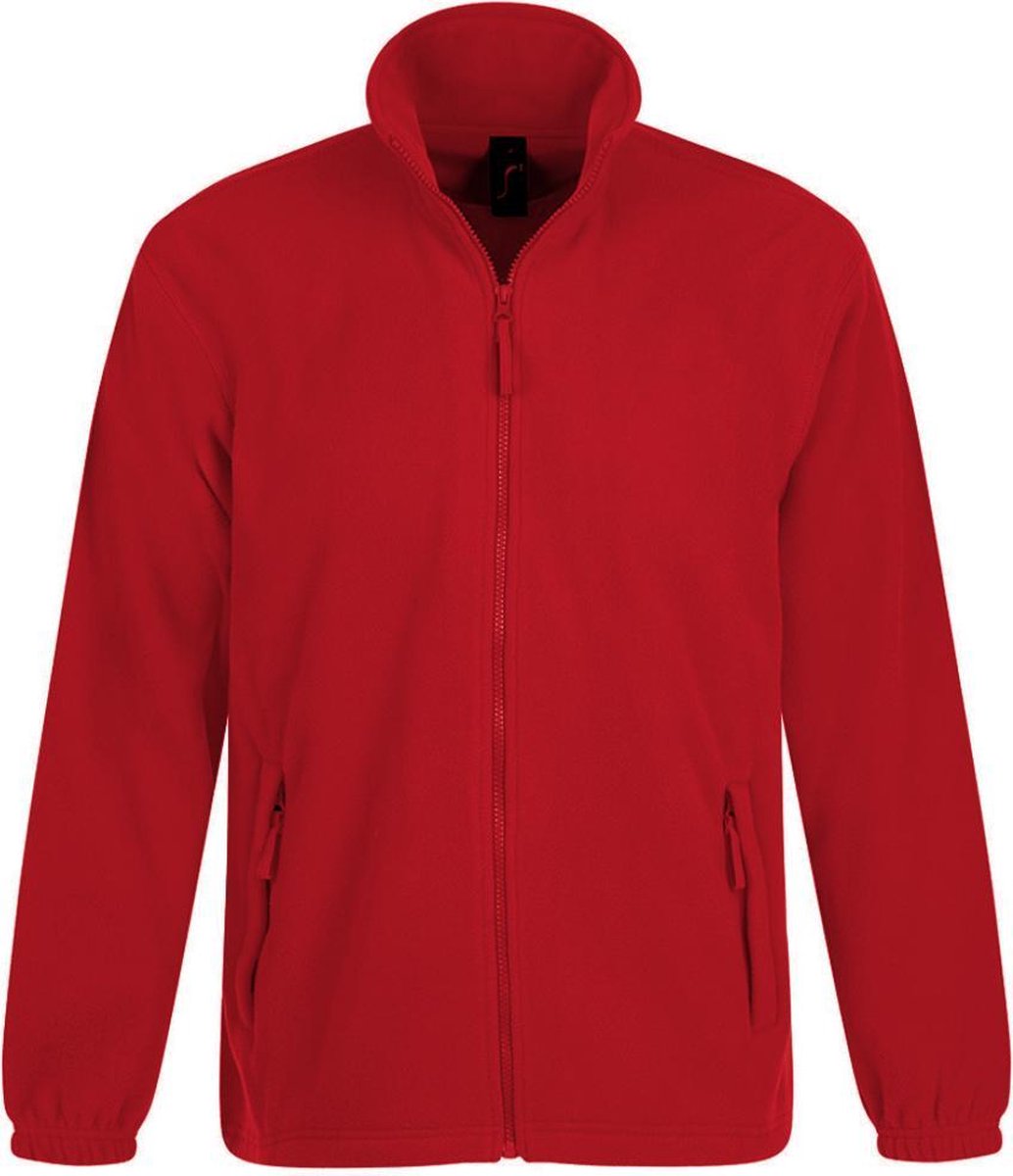 SOLS Heren North Full Zip Outdoor Fleece Jacket Rood