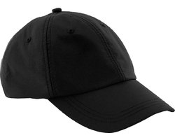 Beechfield Unisex Outdoor Waterdichte 6 Panel Baseball Cap (Zwart)