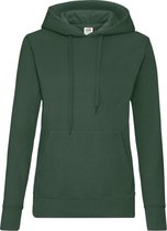 Fruit of the Loom - Lady-Fit Classic Hoodie - Donkergroen - XS
