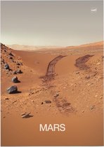 NASA's Curiosity Mars Rover look back at dune, NASA Science - Foto op Posterpapier - 42 x 59.4 cm (A2)